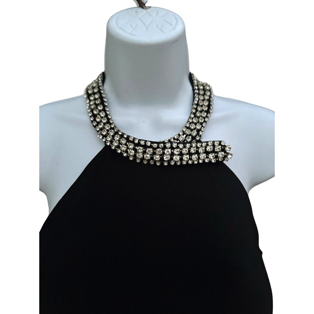 Mac DuggalHigh Slit Halter Gown with Rhinestone Accents Size 8 NWOT $398 - Picture 11 of 16